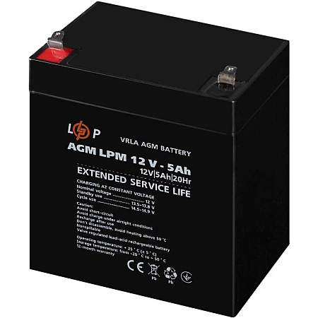 Аккумуляторная батарея Logicpower AGM LPM 12V - 5 Ah - фото 3