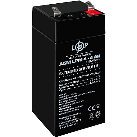 Акумуляторна батарея Logicpower AGM LPM 4V - 4 Ah - фото 4