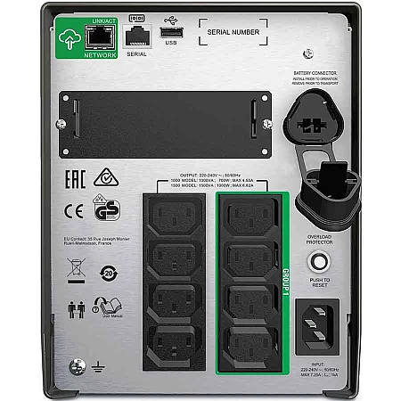 Джерело безперебійного живлення APC Smart-UPS 1000VA 700W LCD USB SmartConnect 8xC13 - фото 2