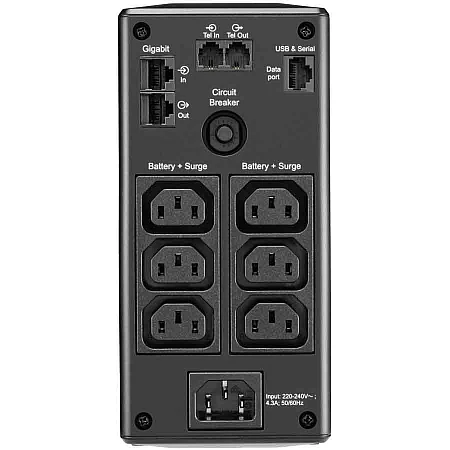 Джерело безперебійного живлення APC Back-UPS Pro 650VA/390W LCD RJ45 USB 6xC13 - фото 4