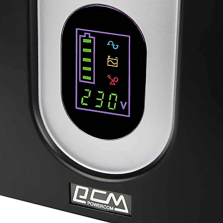 Источник бесперебойного питания Powercom IMD-1025AP 615 Вт 6 х IEC AVR LCD USB - фото 4