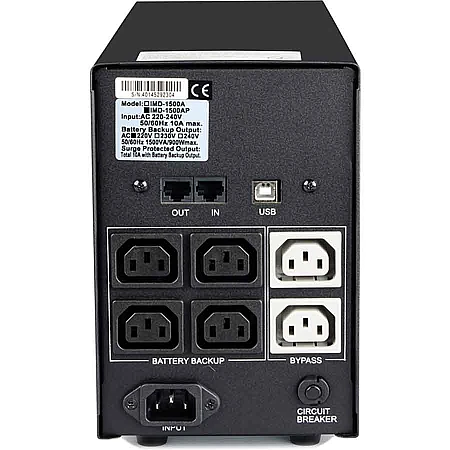 Источник бесперебойного питания Powercom IMD-1025AP 615 Вт 6 х IEC AVR LCD USB - фото 3
