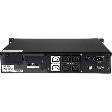 Джерело безперебійного живлення Powercom KIN-1200AP RM (2U) 960 Вт 6хIEC AVR LCD - фото 2