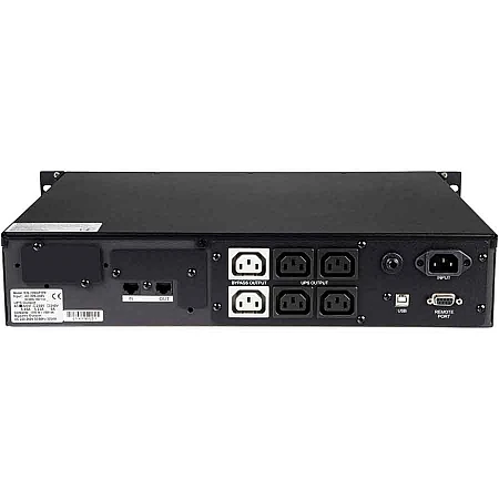 Джерело безперебійного живлення Powercom KIN-1500AP RM (2U) 1200 Вт 6 х IEC AVR LCD - фото 3