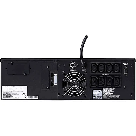 Джерело безперебійного живлення Powercom KIN-3000AP RM (3U) 2400 Вт 8 х IEC AVR LCD - фото 3