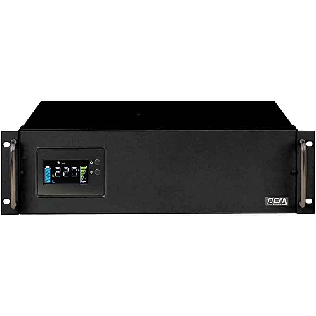 Джерело безперебійного живлення Powercom KIN-3000AP RM (3U) 2400 Вт 8 х IEC AVR LCD