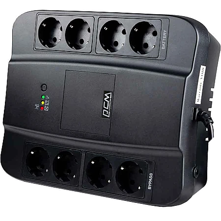 Источник бесперебойного питания Powercom SPD-850U 510 Вт 8хEURO Schuko AVR USB - фото 2