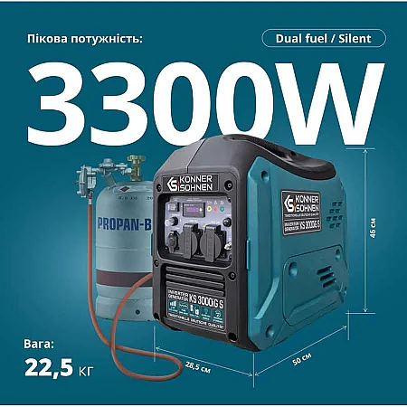 Инверторный генератор Könner&Söhnen KS 3000iG S - фото 10