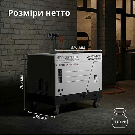Дизельный инверторный генератор Könner&Söhnen KS 6500iDE S ATSR - фото 19