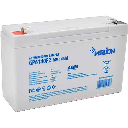 Акумуляторна батарея MERLION GP6140F2 6 V 14 Ah