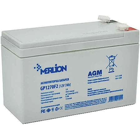 Акумуляторна батарея MERLION GP1270F2 12 V 7 Ah