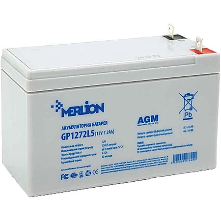 Акумуляторна батарея MERLION GP1272L5 12 V 7.2 Ah