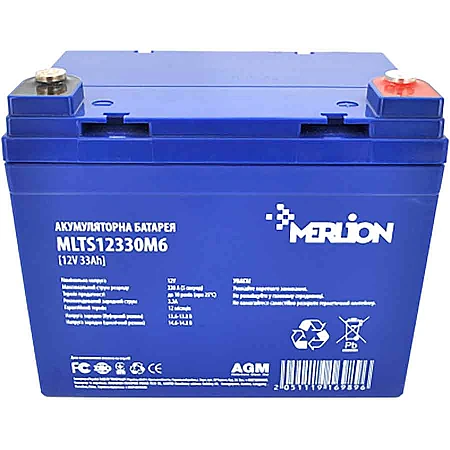 Акумуляторна батарея MERLION MLTS12330M6 FOR TESLA 12 V 33 Ah