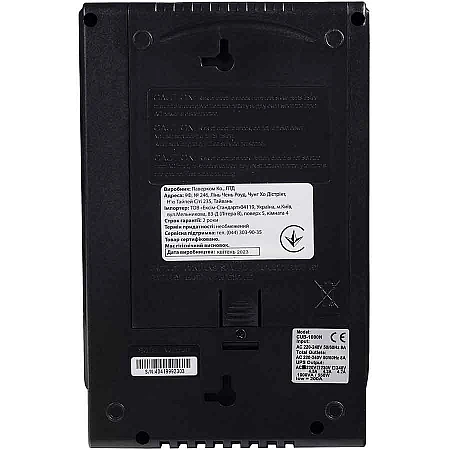 Джерело безперебійного живлення Powercom CUB-1000N LCD 550 Вт 8хEURO Schuko USB - фото 6