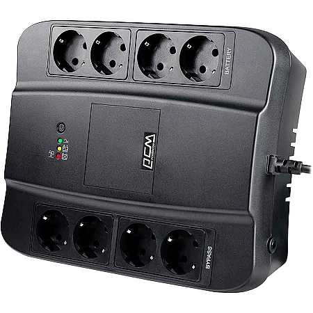 Джерело безперебійного живлення Powercom SPD-1000N 550 Вт 8 х EURO Schuko USB - фото 2