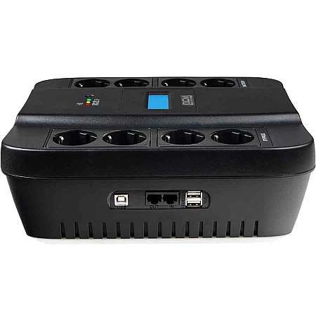 Джерело безперебійного живлення Powercom SPD-750U 450 Вт 8хEURO Schuko USB LCD - фото 4