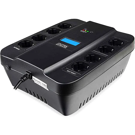 Джерело безперебійного живлення Powercom SPD-750U 450 Вт 8хEURO Schuko USB LCD - фото 2