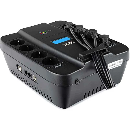 Джерело безперебійного живлення Powercom SPD-750U 450 Вт 8хEURO Schuko USB LCD - фото 6