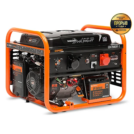 Бензиновый генератор Daewoo GDA 7500DPE-3