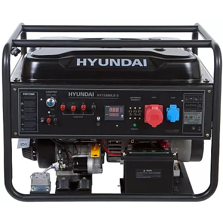 Генератор бензиновый 9,5 кВт HYUNDAI HHY 12500LE-3 открытого типа - фото 2