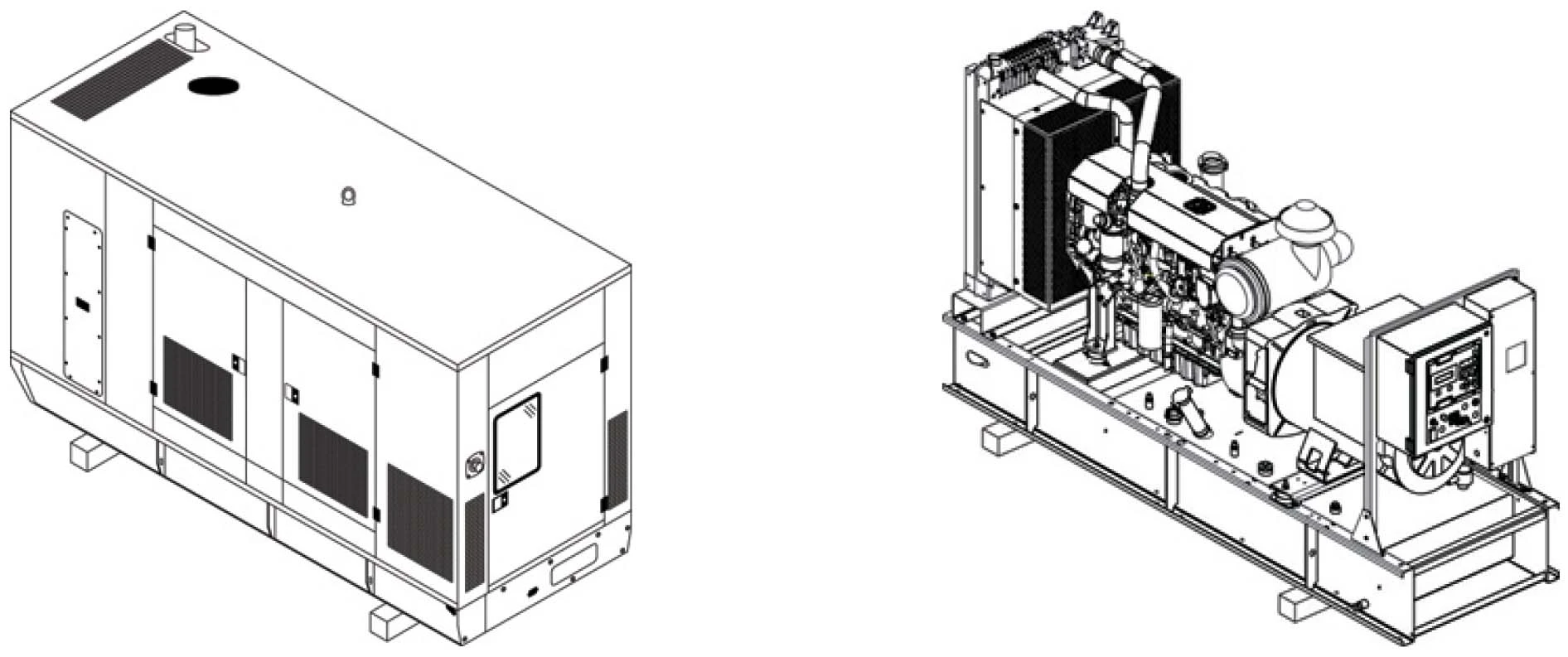 Електрогенератори відкритого і закритого виконання