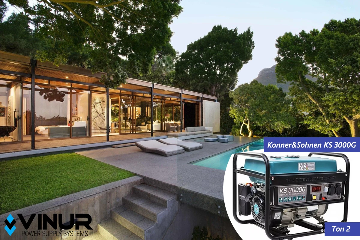Газо-бензиновий генератор Konner & Sohnen KS 3000G (3 кВт)
