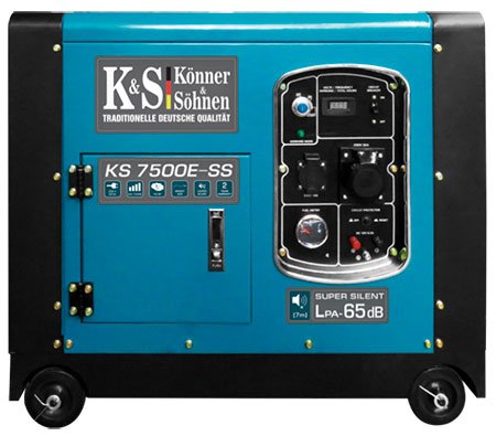Портативный генератор бензиновый Könner&Söhnen KS 7500E-SS в капоте
