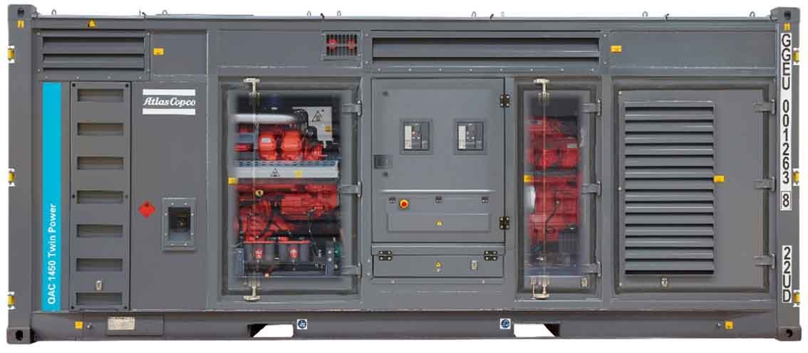 Дизельный электрогенератор Atlas Copco QAC 1450 TwinPower™